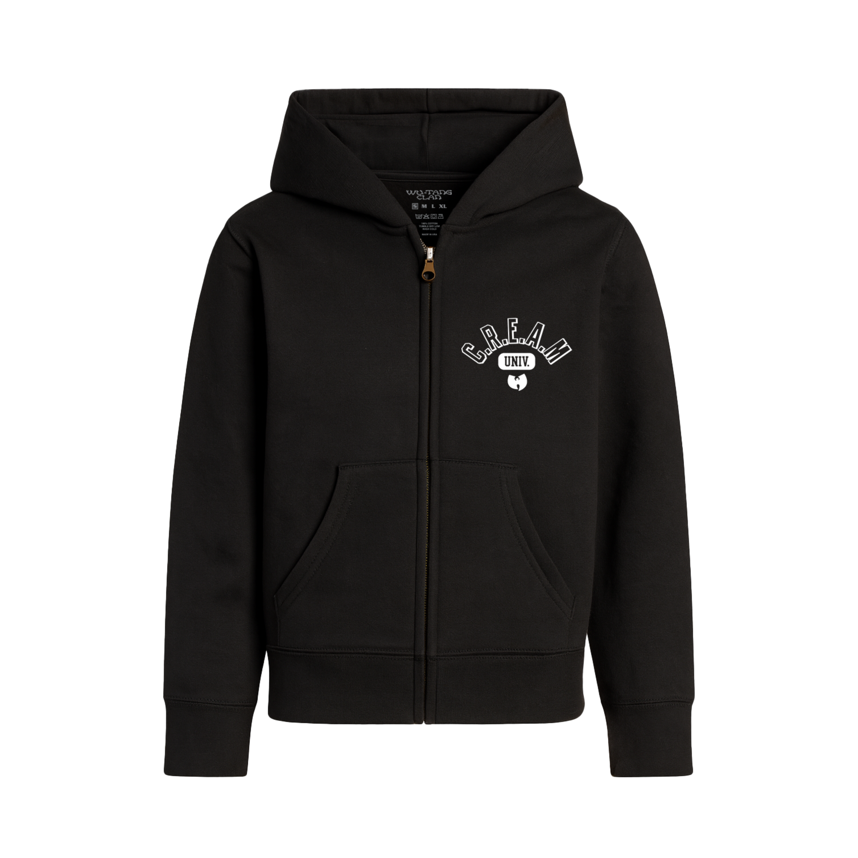 Youth C.R.E.A.M. University Zip Hoodie - Black – Wu-Tang Clan Shop Youth C.R.E.A.M. University Zip Hoodie - Black – Wu-Tang Clan Shop