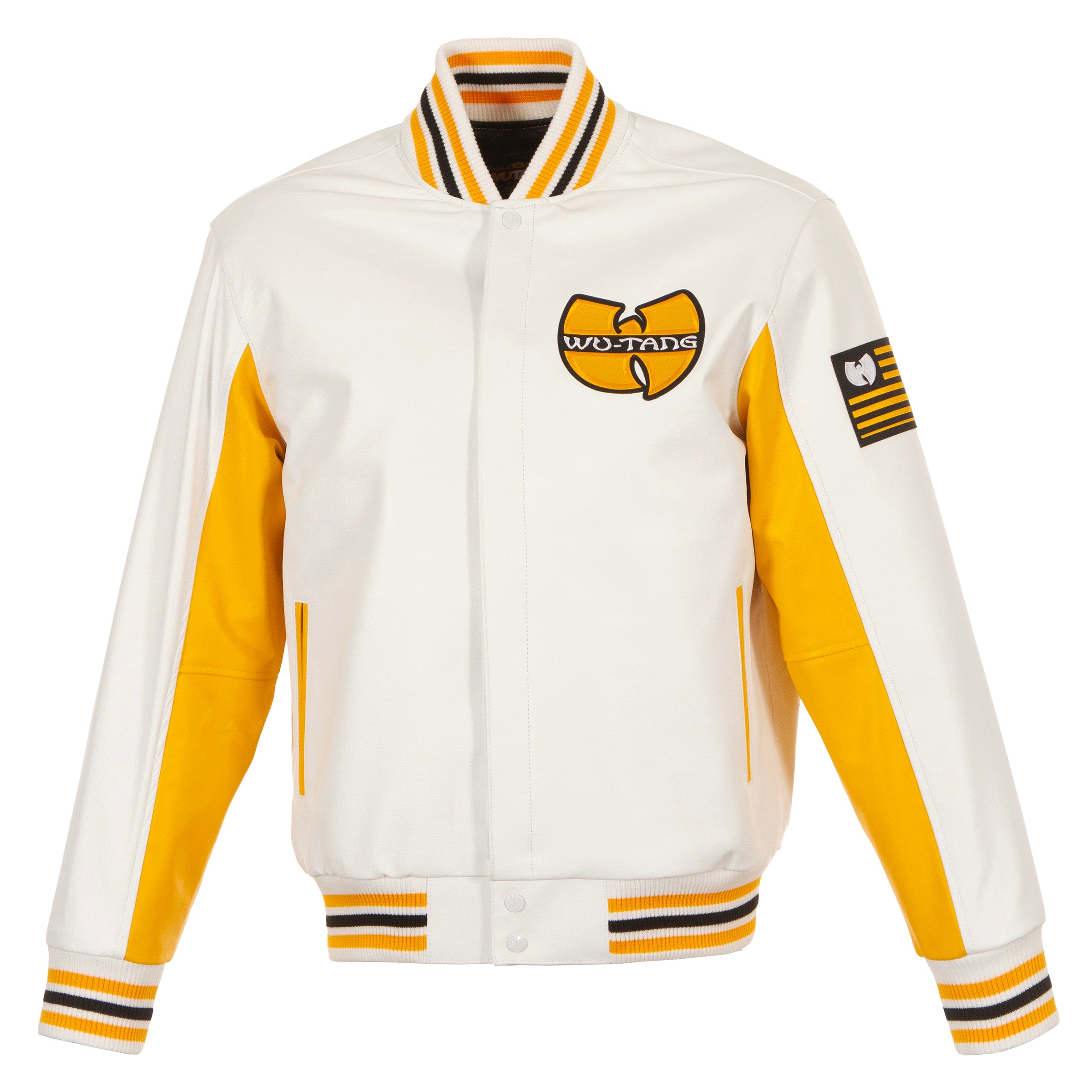 WU Classic Logo Varsity White & Yellow Jacket – Wu-Tang Clan Shop
