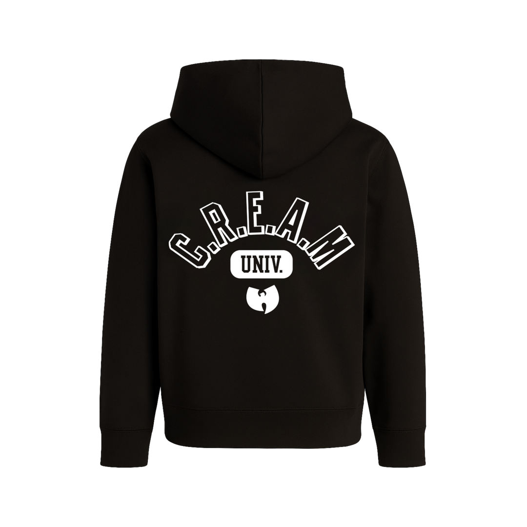 Youth C.R.E.A.M. University Zip Hoodie - Black