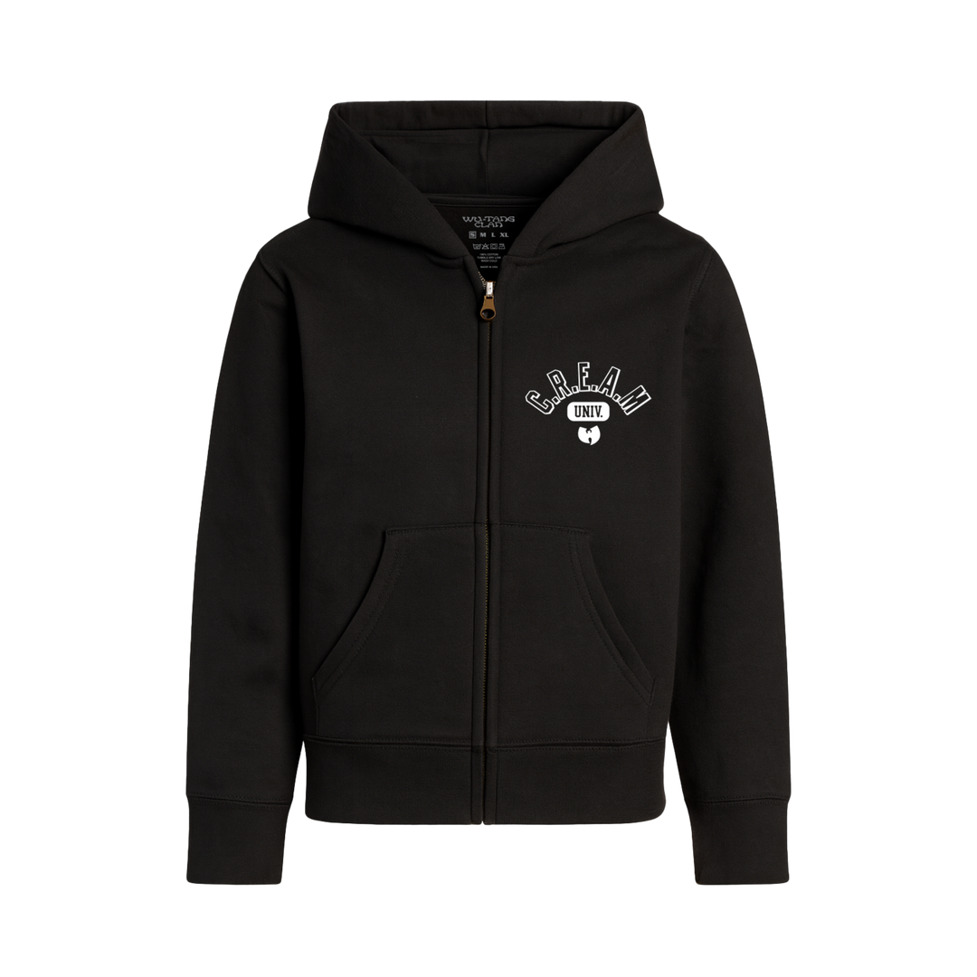 Youth C.R.E.A.M. University Zip Hoodie - Black – Wu-Tang Clan Shop Youth C.R.E.A.M. University Zip Hoodie - Black – Wu-Tang Clan Shop