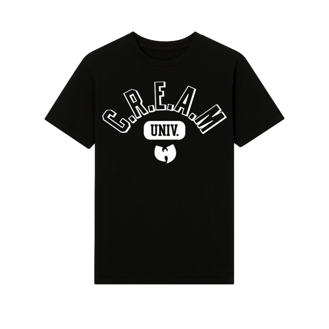 Youth C.R.E.A.M. University Tee - Black – Wu-Tang Clan Shop Youth C.R.E.A.M. University Tee - Black – Wu-Tang Clan Shop