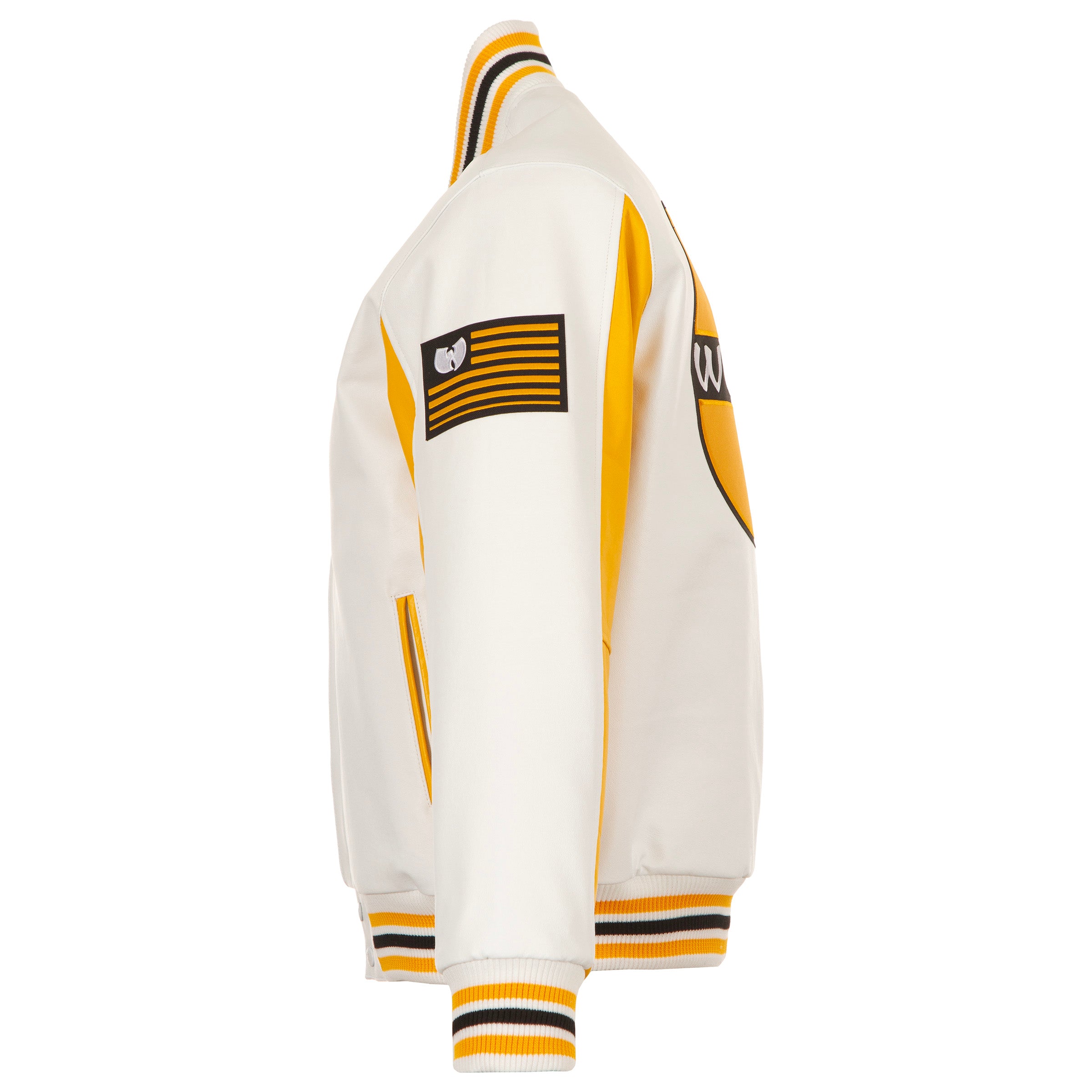 WU Classic Logo Varsity White & Yellow Jacket – Wu-Tang Clan Shop