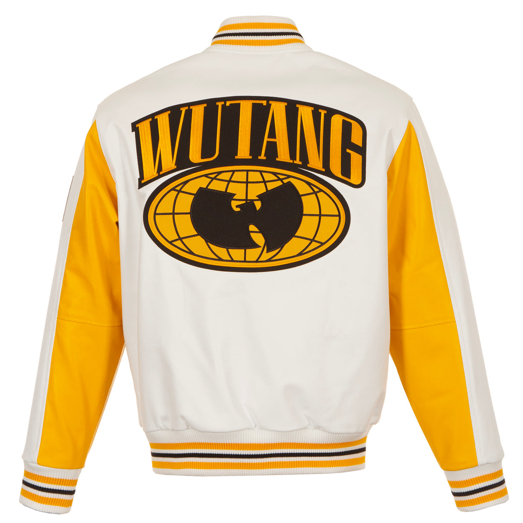 WU World Logo Varsity White & Yellow Jacket