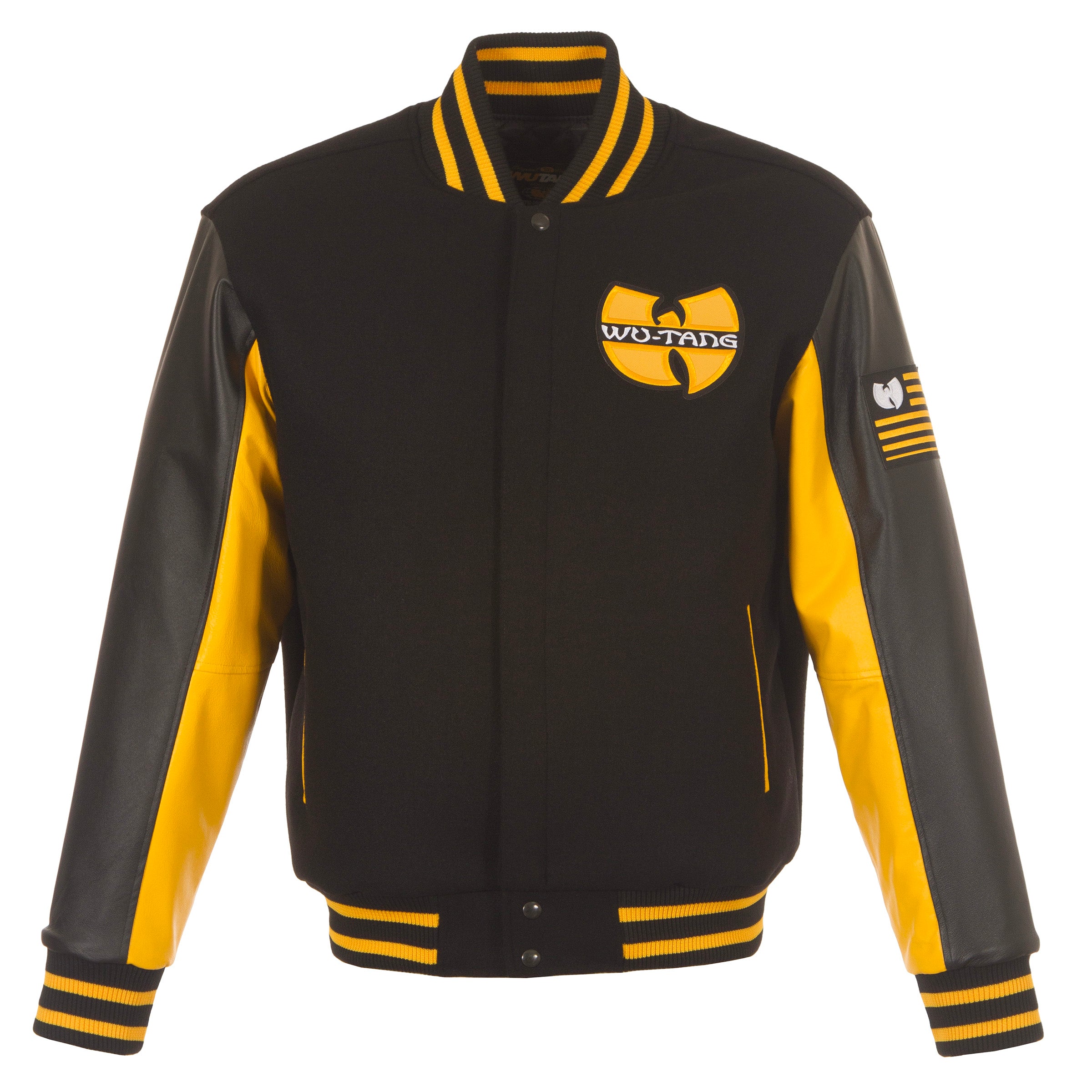 Wu Classic Logo Black & Yellow Patterned Sleeve Jacket – Wu-Tang