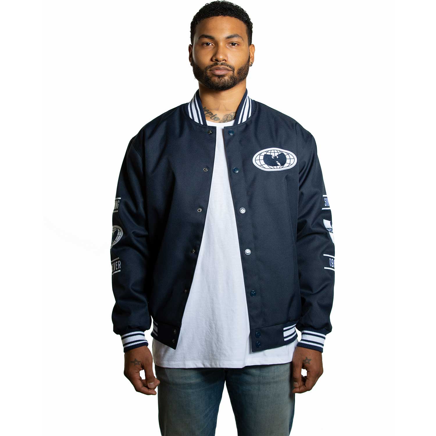 All-City Jacket Navy and White – Wu-Tang Clan Shop