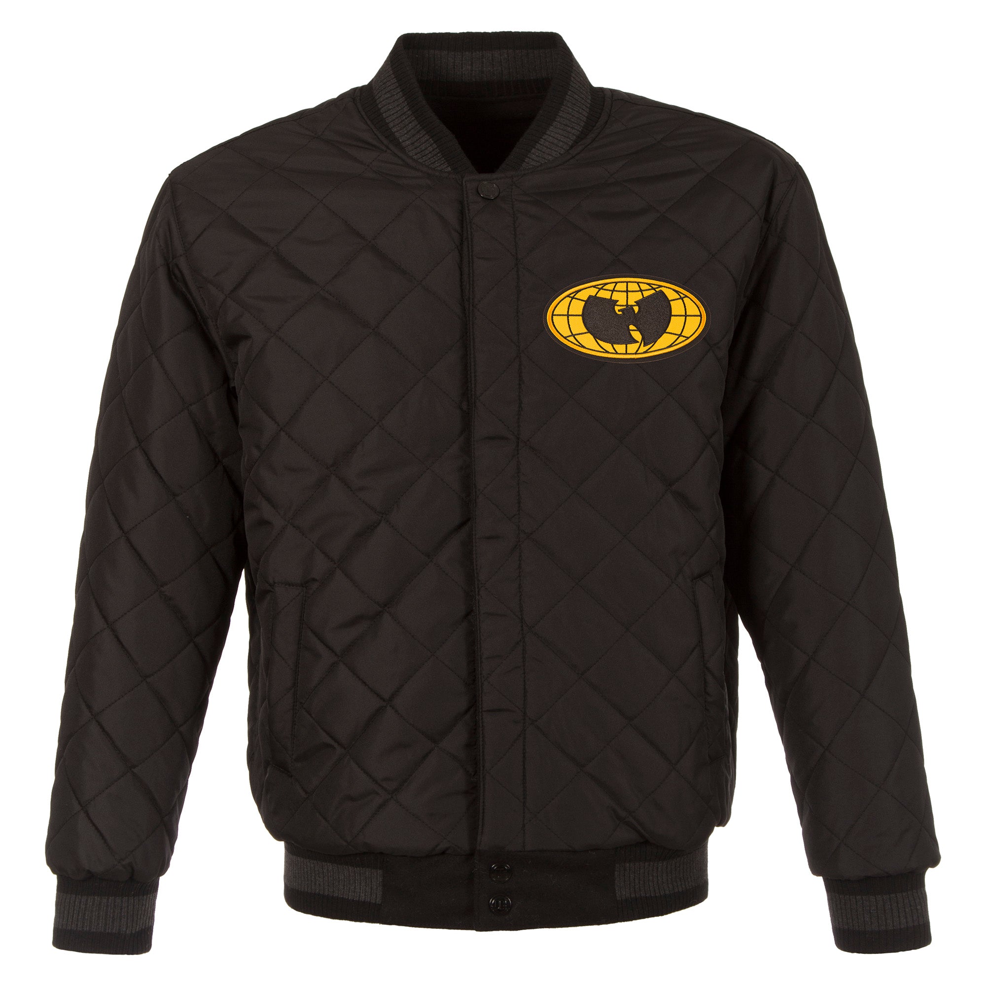【 Wu-Tang Jacket size: L 】 WU Wool/Leather Reversible Globe Logo Jacket – Wu-Tang Clan Shop